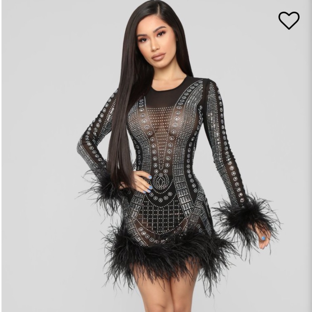 Light as a feather rhinestone dress